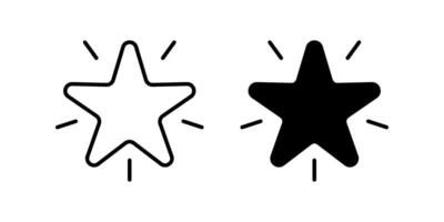 Favorites Icon set. Symbol isolated white background. illustration. color editable. vector