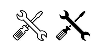 tools Icon set. Symbol isolated white background. illustration. color editable. vector
