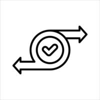 Checking process1 Icon. Symbol isolated white background. illustration. color editable. vector