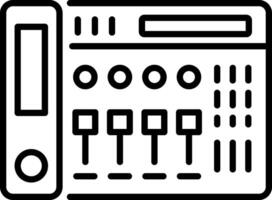 A line style icon of an audio mixer system vector