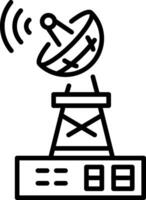 Radar signal device icon in linear style vector