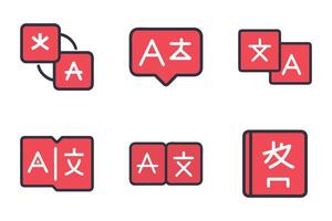 Communication isolated shape icon set vector