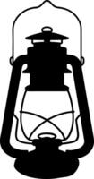 Retro gas lantern icon representing nostalgia and adventure, ideal for digital illustrations and vintage camping themes. vector