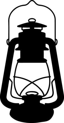 Retro gas lantern icon representing nostalgia and adventure, ideal for digital illustrations and vintage camping themes.