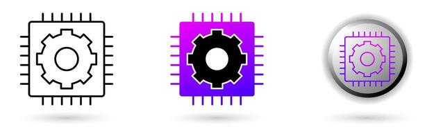 Metaverse Hardware modern icons represent the virtual world and future digital technology, various outline, solid and glossy effect styles, ideal for NFT, games, presentations etc. vector