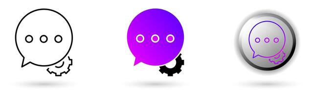 Metaverse Messengers modern icons represent the virtual world and future digital technology, various outline, solid and glossy effect styles, ideal for NFT, games, presentations etc. vector
