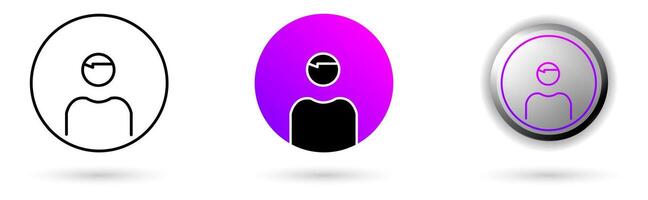 Metaverse Character modern icons represent the virtual world and future digital technology, various outline, solid and glossy effect styles, ideal for NFT, games, presentations etc. vector