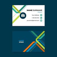 Name Card Design with Abstract Line Stripe Composition vector