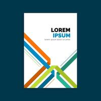 Book Cover Design with Abstract Line Stripe Composition, also Can Use for Flyer, Pamphlet, or Brochure vector