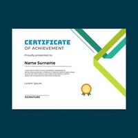 Certificate Template Design with Line Tape Crossing Each Other vector