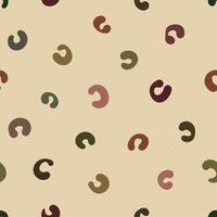 Seamless abstract pattern with delicately spaced brushstroke loops in earthy warm tones on a soft cream background vector