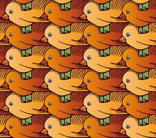 Seamless Escher Style Tessellation with Cute Gradient Baby Birds in a Checkerboard Layout vector
