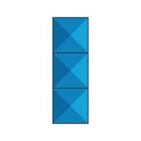 Tetris Game cube stacked icon vector