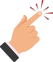 Hand pointing upwards with a finger gesture in a minimal style showcasing emphasis and action in art vector