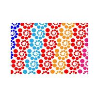 A colorful pattern with circles and dots vector