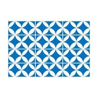 A blue and white pattern with circles vector