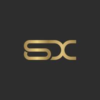 Alphabet Initials logo XS, SX, X and S vector