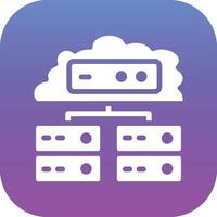 Cloud Database Vector Icon