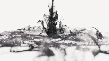 Abstract flowing wave particles background, 3d rendering. video