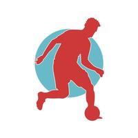 soccer player silhouette illustration vector