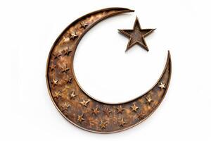 Moon Sign Isolated on White Background photo