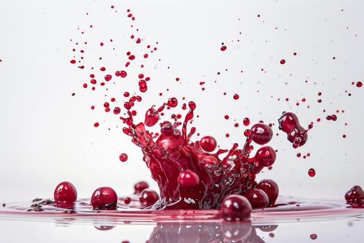 Flavorful Splash in Motion Isolated on White Background photo