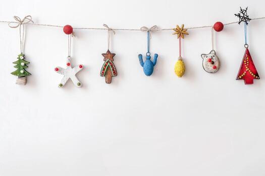 Innovative String Gadgets Hanger Isolated on White Background photo