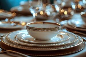 table set and cutlery with ramadan theme advertising food photography photo