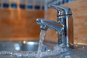 faucet in modern kitchen sink professional advertising photography photo