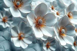 White hexagons with a style reminiscent of beautiful convex modules with gold and silver petals. three-dimensional drawing. superior photos for the web and print
