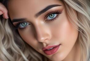 A Portrait Of Breathtakingly Gorgeous, Exotic, Beautiful Woman. photo