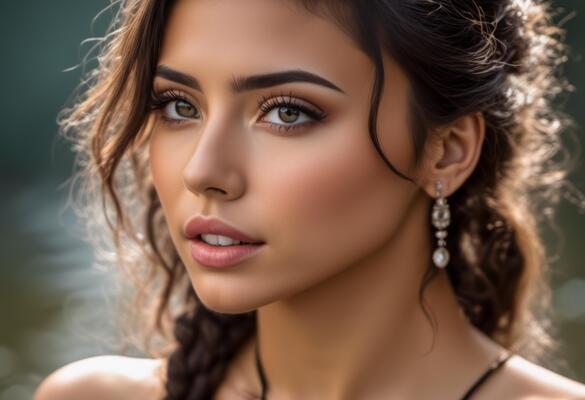 A Portrait Of Breathtakingly Gorgeous, Exotic, Beautiful Woman.