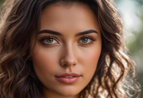A Portrait Of Breathtakingly Gorgeous, Exotic, Beautiful Woman. photo