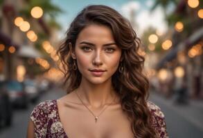 A Portrait Of Breathtakingly Gorgeous, Exotic, Beautiful Woman. photo
