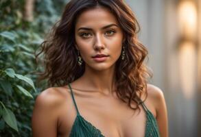 A Portrait Of Breathtakingly Gorgeous, Exotic, Beautiful Woman. photo