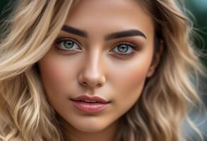 A Portrait Of Breathtakingly Gorgeous, Exotic, Beautiful Woman. photo