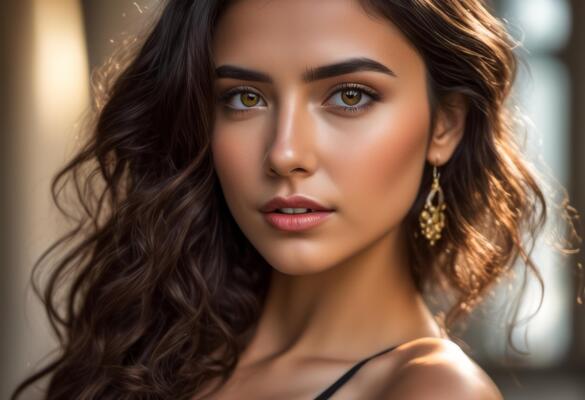 A Portrait Of Breathtakingly Gorgeous, Exotic, Beautiful Woman.