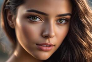 A Portrait Of Breathtakingly Gorgeous, Exotic, Beautiful Woman. photo