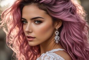 A Portrait Of Breathtakingly Gorgeous, Exotic, Beautiful Woman. photo