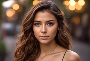 A Portrait Of Breathtakingly Gorgeous, Exotic, Beautiful Woman. photo