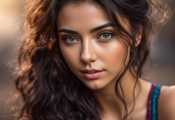 A Portrait Of Breathtakingly Gorgeous, Exotic, Beautiful Woman.