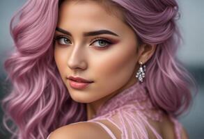 A Portrait Of Breathtakingly Gorgeous, Exotic, Beautiful Woman. photo