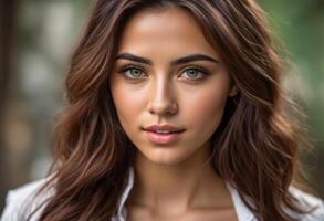 A Portrait Of Breathtakingly Gorgeous, Exotic, Beautiful Woman. photo