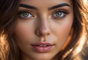 A Portrait Of Breathtakingly Gorgeous, Exotic, Beautiful Woman. photo