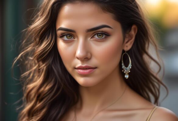 A Portrait Of Breathtakingly Gorgeous, Exotic, Beautiful Woman.