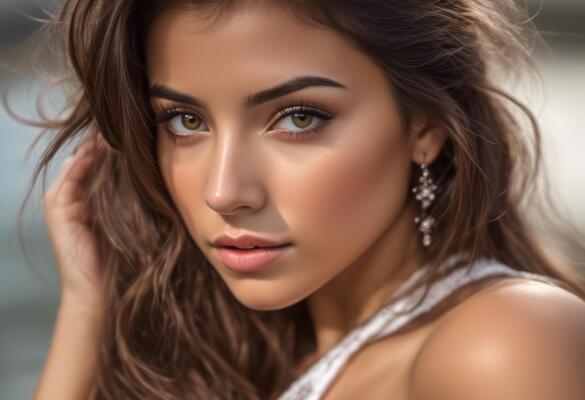 A Portrait Of Breathtakingly Gorgeous, Exotic, Beautiful Woman.