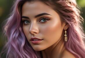 A Portrait Of Breathtakingly Gorgeous, Exotic, Beautiful Woman. photo