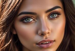 A Portrait Of Breathtakingly Gorgeous, Exotic, Beautiful Woman. photo