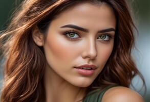 A Portrait Of Breathtakingly Gorgeous, Exotic, Beautiful Woman. photo