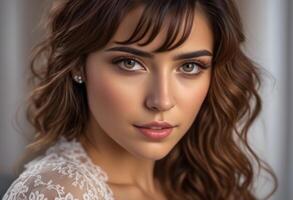 A Portrait Of Breathtakingly Gorgeous, Exotic, Beautiful Woman. photo